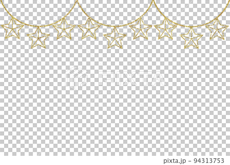 イラスト素材 星飾り ゴールド イラスト素材 星飾り ゴールド 94313753