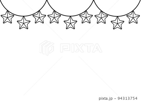 イラスト素材 星飾り イラスト素材 星飾り 94313754
