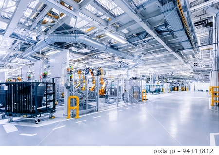 robots in a car plant robots in a car plant 94313812