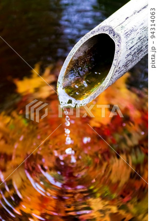 紅葉に落ちる秋の雫 94314063