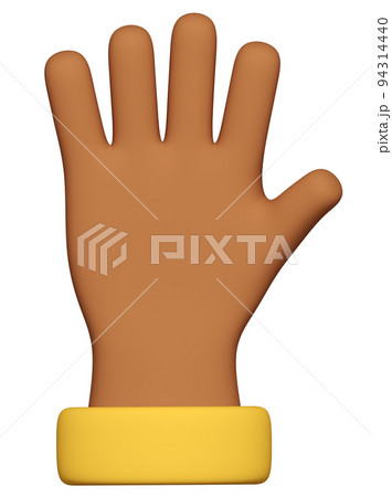 High five waving - modern realistic colorful 3d icon 94314440