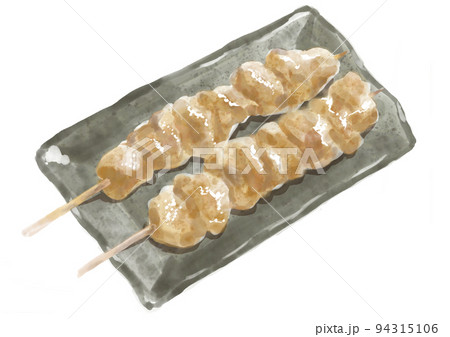 手描きの焼鳥モモ焼01_1 94315106