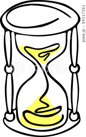 stylized image of an hourglass, isolated graphic element, decor stylized image of an hourglass, isolated graphic element, decor 94317261