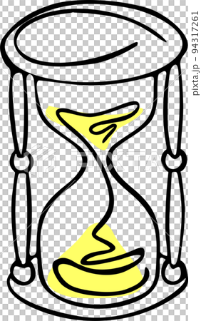 stylized image of an hourglass, isolated graphic element, decor stylized image of an hourglass, isolated graphic element, decor 94317261