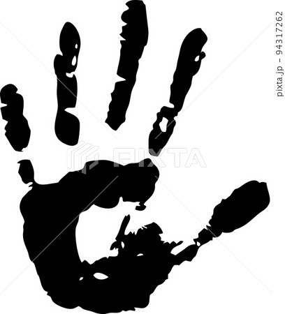 human hand print, black graphic isolated element, design element human hand print, black graphic isolated element, design element 94317262