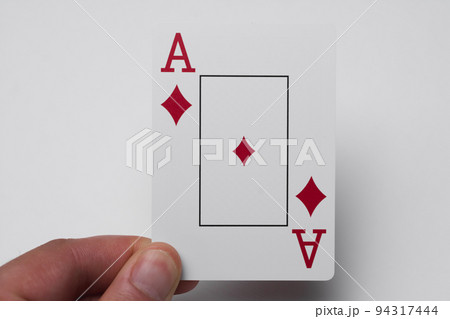 Playing cards, Ace of Diamonds in hand 94317444