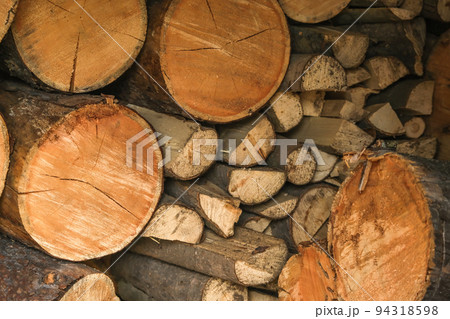 Woodshed with logs. An alternative source of Woodshed with logs. An alternative source of 94318598