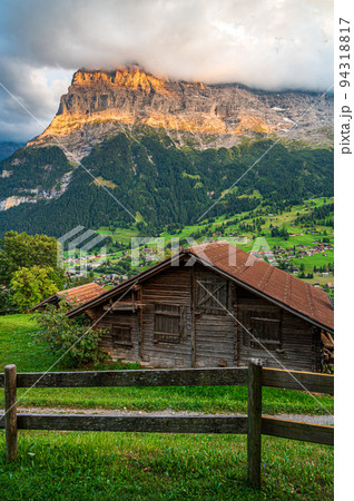 Grindelwald Valley at the Sunset 94318817