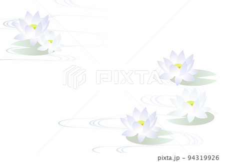 ノーマル版ハスと流水のポストカードヨコ無線 94319926