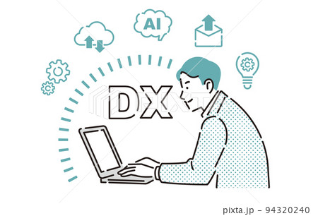 人物 DX化で快適に仕事をするビジネスパーソン男性 94320240