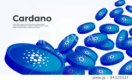 Cardano (ADA) cryptocurrency concept banner background. 94320325