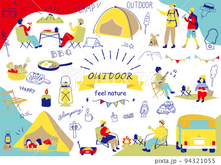 アウトドアを楽しむ人達 アウトドアを楽しむ人達 94321055