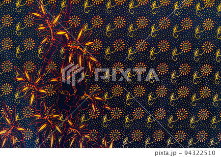 The Batik sarong pattern background in Thailand, traditional batik sarong in Asian. 94322510