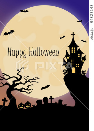ハロウィン　不気味な満月の夜　背景素材 94323148