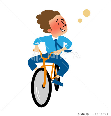 酔っ払い自転車に乗る男性 酔っ払い自転車に乗る男性 94323894