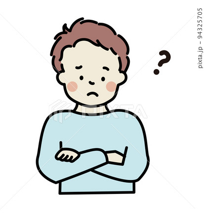 腕組み 困っている男性 腕組み 困っている男性 94325705