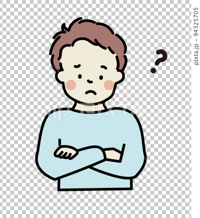 腕組み 困っている男性 腕組み 困っている男性 94325705
