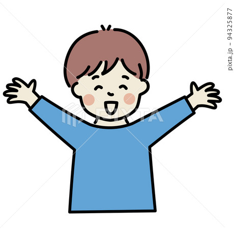 バンザイ　喜ぶ男性 94325877