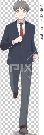 男學生跑步初中生高中生西裝外套套裝前鋒挑戰前鋒 94326664