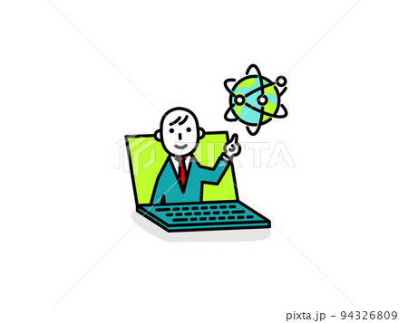 ネットワーク活用のイラストアイコン 94326809