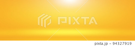 Abstract solid of shining yellow gradient studio wall room background. 94327919