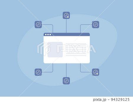 Link Building - Website SEO strategy concept. Organic natural and paid backlinks digital marketing illustration with website page and external outreach seo links icons Link Building - Website SEO strategy concept. Organic natural and paid backlinks digital marketing illustration with website page and external outreach seo links icons 94329125