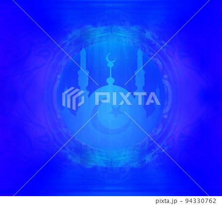 Ramadan Kareem holiday greeting card design. 94330762