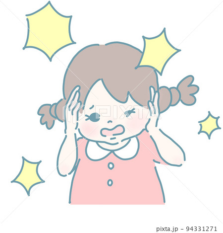 聴覚過敏の女の子(パステルカラー) 94331271