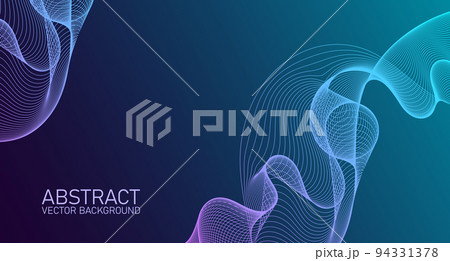 Vector wave lines flowing dynamic colorful for concept of technology, digital, science, music. Abstract colorful lines vector background Vector wave lines flowing dynamic colorful for concept of technology, digital, science, music. Abstract colorful lines vector background 94331378