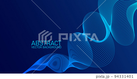 Abstract wave element for design. Stylized line art background. Digital frequency track equalizer. Abstract colorful lines vector background Abstract wave element for design. Stylized line art background. Digital frequency track equalizer. Abstract colorful lines vector background 94331401