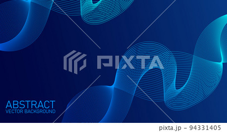 Abstract wave element for design. Stylized line art background. Digital frequency track equalizer. Abstract colorful lines vector background 94331405