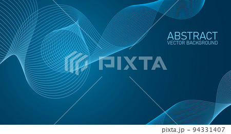 Abstract wave element for design. Stylized line art background. Digital frequency track equalizer. Abstract colorful lines vector background Abstract wave element for design. Stylized line art background. Digital frequency track equalizer. Abstract colorful lines vector background 94331407