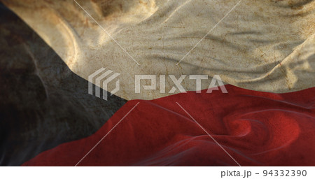 Old Czech Flag waving at wind 94332390