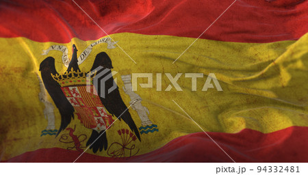 Antique spanish flag of Franco or francoist Antique spanish flag of Franco or francoist 94332481