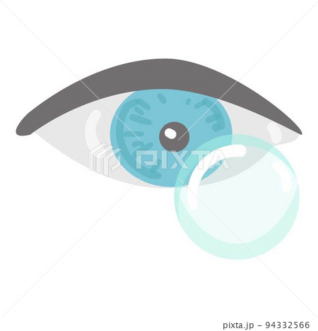 Eye contact lens icon cartoon vector. Case... - Stock Illustration  [94332566] - PIXTA