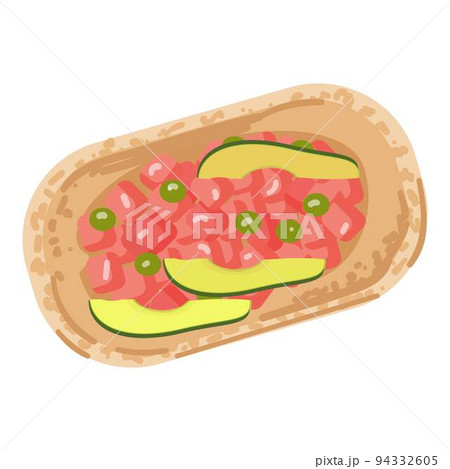 Avocado meat salad icon cartoon vector. Mexican food. Taco meal Avocado meat salad icon cartoon vector. Mexican food. Taco meal 94332605