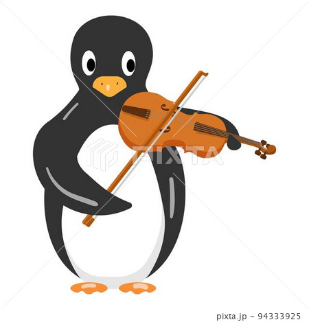 pas Site line Etableret teori Penguin play violin icon cartoon vector. Winter... - Stock Illustration  [94333925] - PIXTA