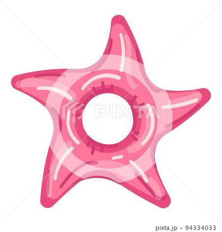 Inflatable swim star icon cartoon vector. Summer pool. Float water Inflatable swim star icon cartoon vector. Summer pool. Float water 94334033