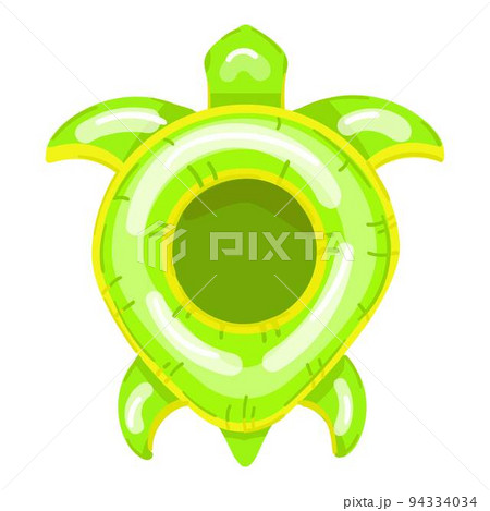 Inflatable turtle icon cartoon vector. Float pool. Summer water Inflatable turtle icon cartoon vector. Float pool. Summer water 94334034