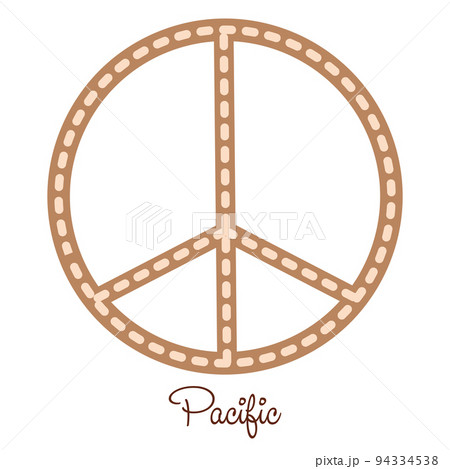 Pacific, a Slavic symbol, decorated with Scandinavian patterns. Beige fashion design 94334538