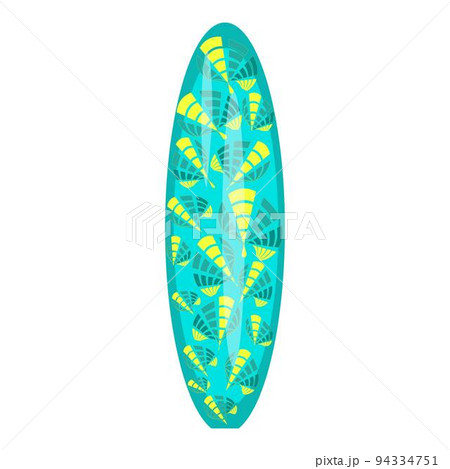 Tropical surfboard icon cartoon vector. Surf shape. Classic plank Tropical surfboard icon cartoon vector. Surf shape. Classic plank 94334751