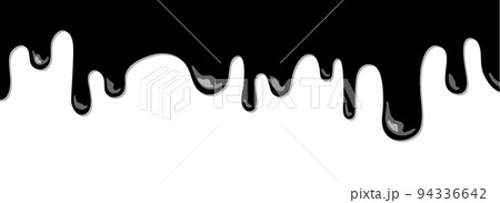 上から粘度の高い液体が溶けていっぱい垂れてくる素材 94336642