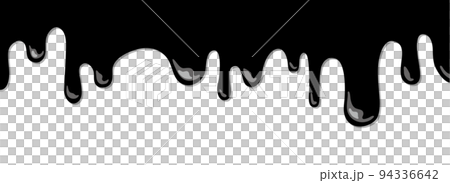 上から粘度の高い液体が溶けていっぱい垂れてくる素材 94336642