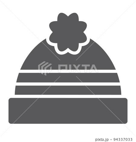 Winter hat glyph icon, clothing and warm, cap sign, vector graphics, a solid pattern on a white background, eps 10. Winter hat glyph icon, clothing and warm, cap sign, vector graphics, a solid pattern on a white background, eps 10. 94337033