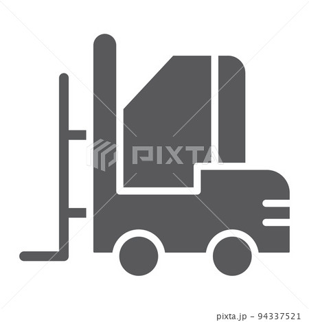 Forklift glyph icon, warehouse and shipping, vehicle sign, vector graphics, a solid pattern on a white background, eps 10. 94337521