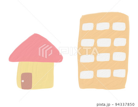 戸建とマンション イラスト 戸建とマンション イラスト 94337850