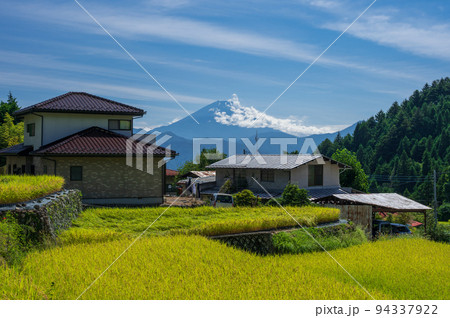 田園と霞む富士 平林の棚田 田園と霞む富士 平林の棚田 94337922