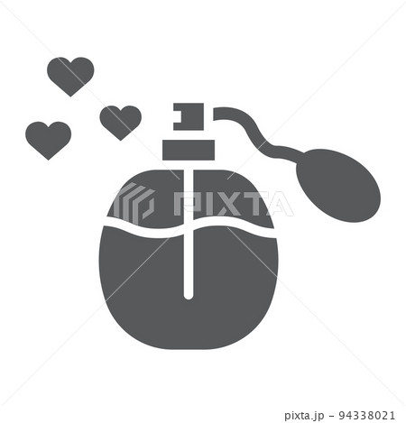 Love perfume glyph icon, aroma and romantic, fluid bottle sign, vector graphics, a solid pattern on a white background, eps 10. 94338021