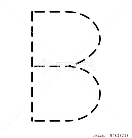 Tracing Alphabet Letter B Prewriting Dotted...のイラスト素材 [94338213] - PIXTA