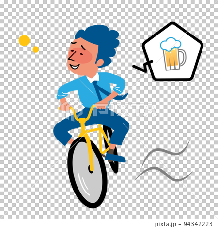 drunk man riding a bicycle 94342223